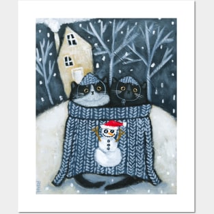 Snowman Sweater Posters and Art